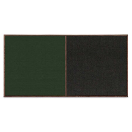 United Visual Products Enclosed Corkboard, 3 Door, 96"x48", 4" Fra UV3406-SATIN-BUFF